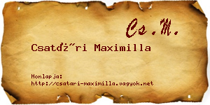Csatári Maximilla névjegykártya